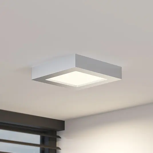 Professionale Prios Plafoniera LED Alette, argento, 17,2 cm, dimmerabile