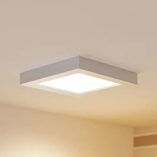 Prios Plafoniera LED Alette, argento, 22,7 cm, 18W, dimmerabile Affare