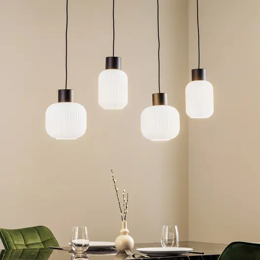 Lucande Lomeris, lampada a sospensione a 4 luci, bianco Offerta Del Giorno