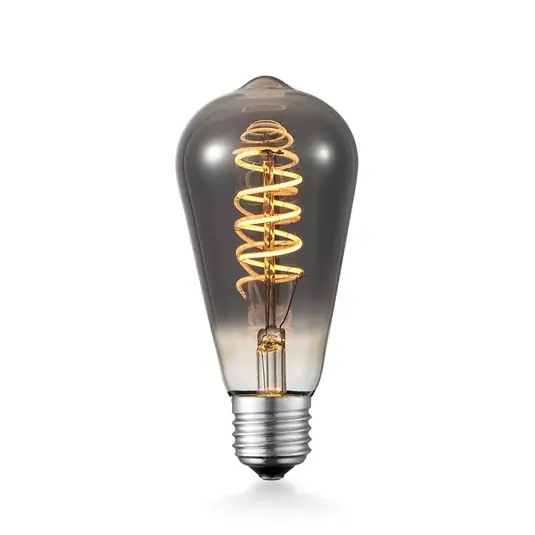 Lampadina LED Lucande E27 ST64 4W titanio 1.800K dimmerabile Prezzo Basso