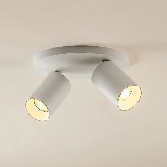 Prezzo Conveniente Arcchio Faretto Brinja, bianco, rotondo, Ø 6 cm, a 2 luci, GU10