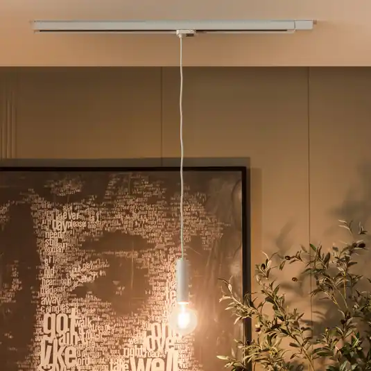 Arcchio Ejona, pendente a binario bianco E27 4/15cm Esclusivo