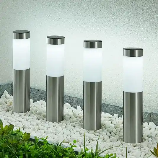 Lindby lampioncino LED solare, set da 4, picchetto, 31 cm, IP44 Promozione