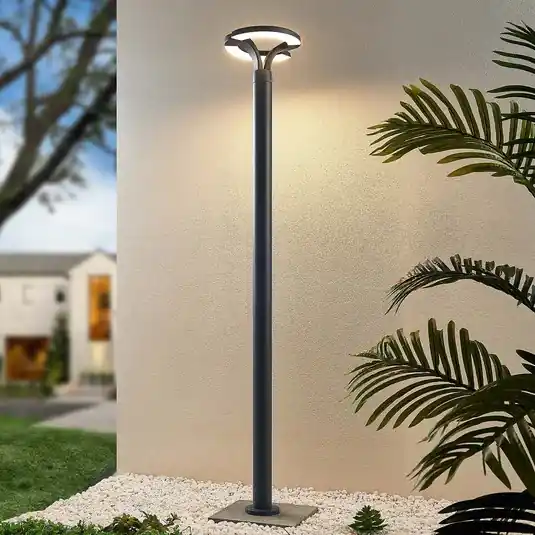 Lindby lampada LED da esterno Keily, cerchio, antracite, metallo Reso Gratuito