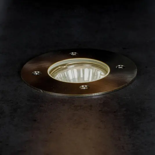 Prios Riya lampada da incasso a pavimento, rotonda, acciaio inox Prezzo Ridotto