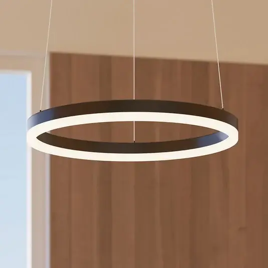 Must-Have Lampada LED a sospensione Arcchio Albiona, nera, 1 anello, Ø 40 cm