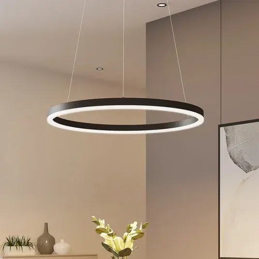 Occasione Lampada LED a sospensione Arcchio Albiona, nera, 1 anello, Ø 60 cm