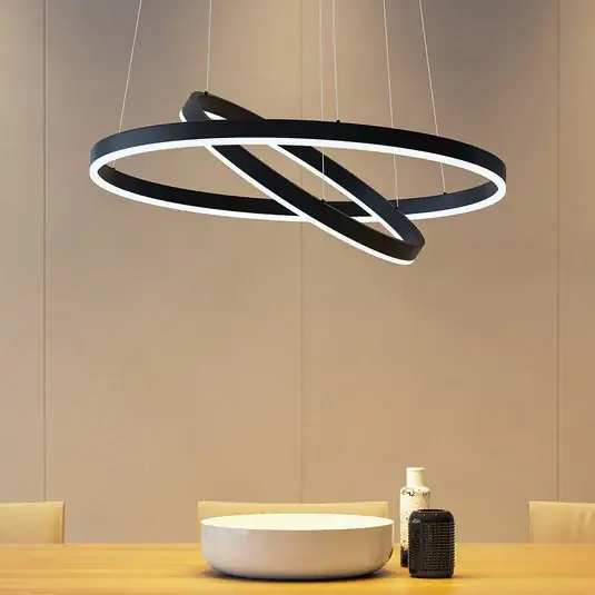 Compra Adesso Lampada LED a sospensione Arcchio Albiona, nero, 2 anelli, Ø 60 cm