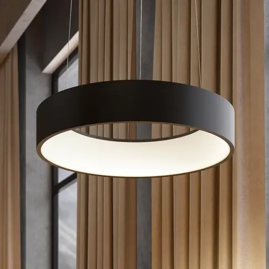 Saldi Arcchio Lampada LED a sospensione Aleksi, Ø 45 cm, nero, metallo, CCT