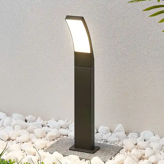 Esclusivo Lindby lampione a LED Ilvita, 60 cm, antracite, metallo, IP54