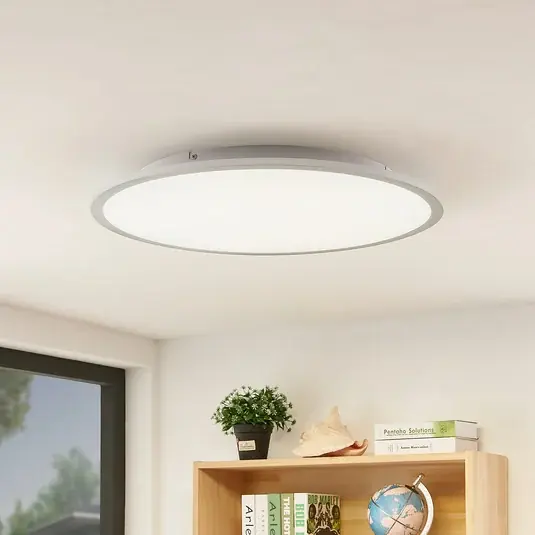 Lindby Plafoniera LED Narima, 4.000 K, Ø 60 cm, argento Miglior Prezzo