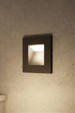 Arcchio applique da incasso Zamo, G9, nero, 12 cm, IP65 Esclusivo