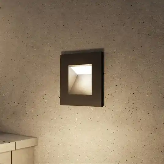 Arcchio applique da incasso Zamo, G9, nero, 12 cm, IP65 Esclusivo