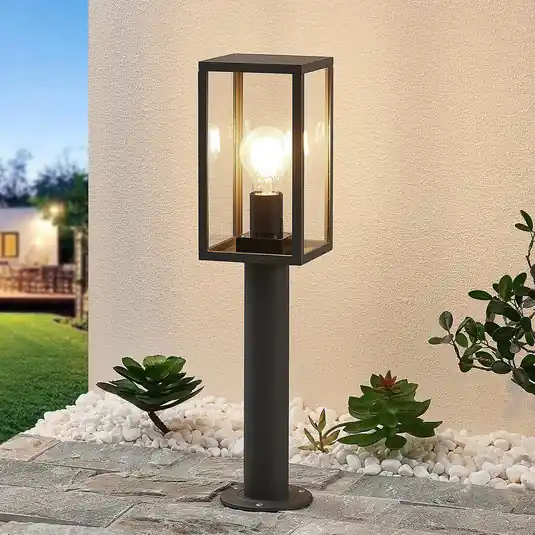 Offerta Lampioncino Lindby Filimon, 50 cm, antracite, IP44, E27