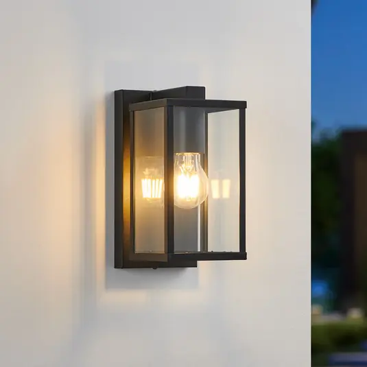 EGLO Budrone applique da esterni, nero/trasparente Professionale