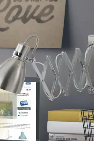 Compra Online Lampada a forbice Spring, argento/cromo