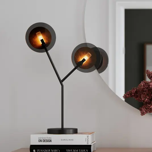 By Rydéns Turno lampada da tavolo, nero, 2 luci Più Venduto