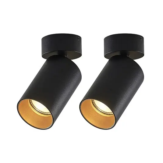 Novità Arcchio faretto Brinja, set di 2, nero, rotondo, Ø 6 cm, GU10