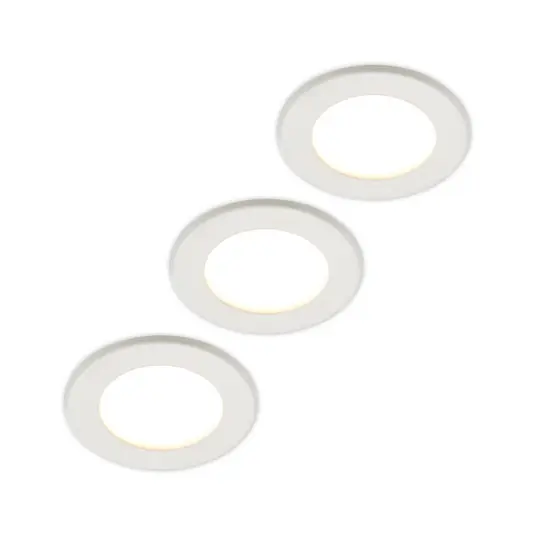 Prios Luci LED da incasso Cadance, bianco, 12 cm, set di 3, CCT Non Perdere