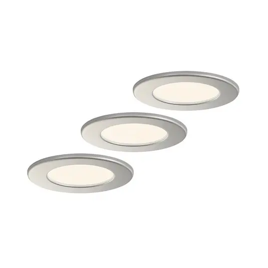 Prios Luci LED da incasso Cadance, argento, 12 cm, set di 3, CCT Ordina Subito