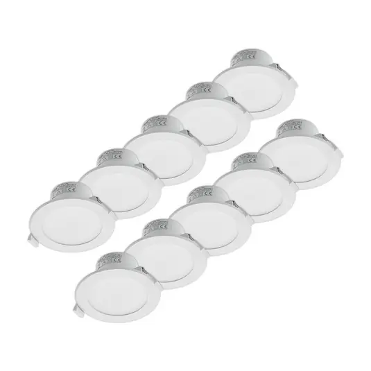 Prios Luci LED da incasso Rida, set di 10, bianco, 12 cm, CCT, IP44 Ordina Subito