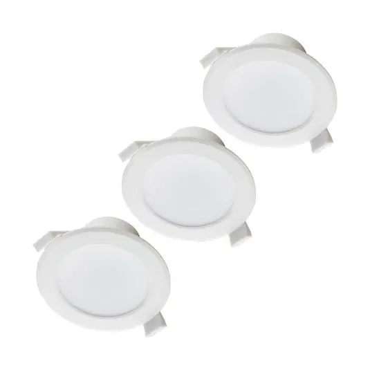 Prios Luci LED da incasso Rida, set di 3, bianco, 19 cm, CCT, IP44 Di Tendenza