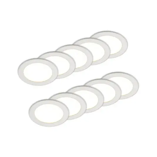 Ultime Pezzi Prios Luci LED da incasso Cadance, bianco, 17 cm, set di 10, CCT