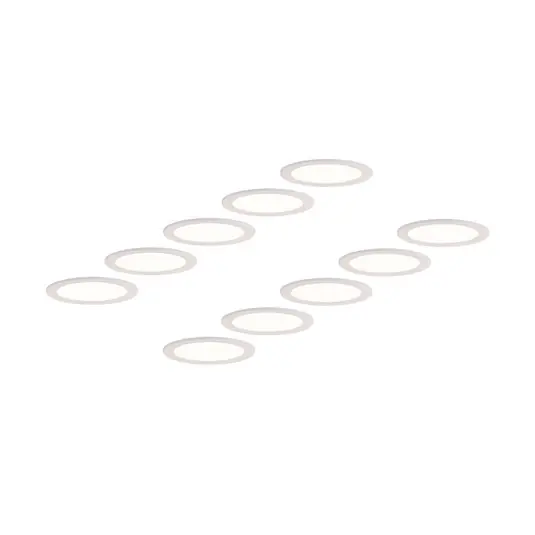 Di Tendenza Prios Luci LED da incasso Cadance, bianco, 22 cm, set da 10, CCT