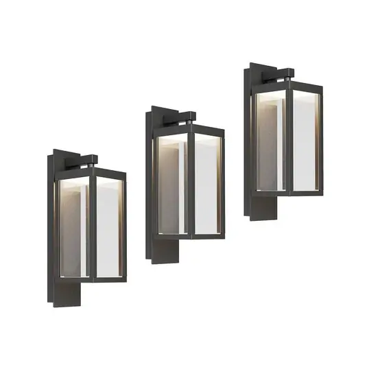 Lucande Applique da esterni LED Ferdinand, set di 3, grigio, 38 cm Occasione