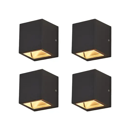 Lucande Applique da esterno Maurice, antracite, IP54, set da 4 Prezzo Basso