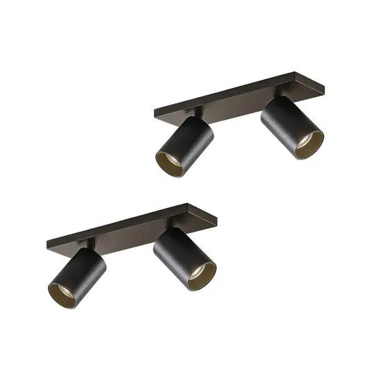 Prezzo Basso Arcchio faretto Brinja, set di 2, nero, angolare, a 2 luci