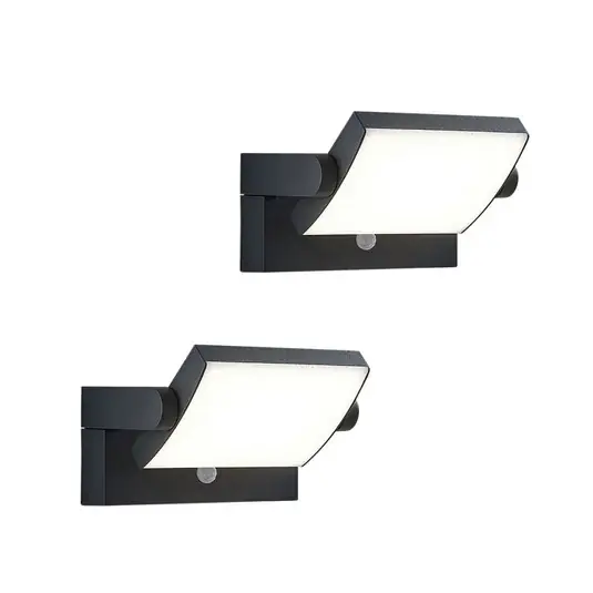 Lindby Applique da esterno Sherin, set di 2, orientabili, con sensore Quantità Limitata