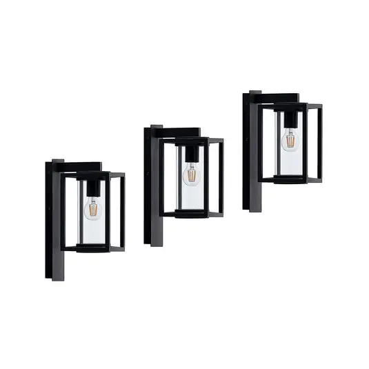 Lucande Applique da esterno Ferda, set da 3, antracite, IP44 Quantità Limitata