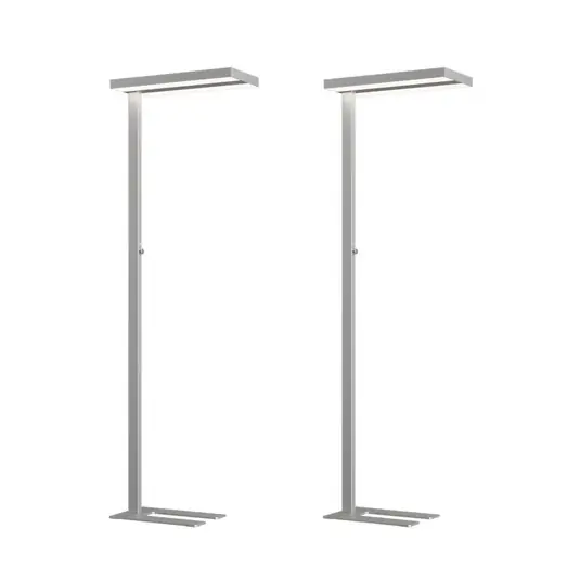 Arcchio Lampada LED da pavimento Logan Basic, set da 2, argento, 6000 lm Soddisfatti O Rimborsati