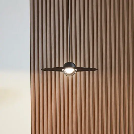 Lucande Lampada a sospensione Tethrion, nero, alluminio, Ø 40 cm Offerta Speciale