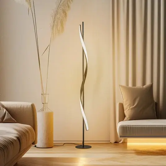 Lindby Piantana LED Munja, nero, metallo, dimmerabile Prezzo Scontato