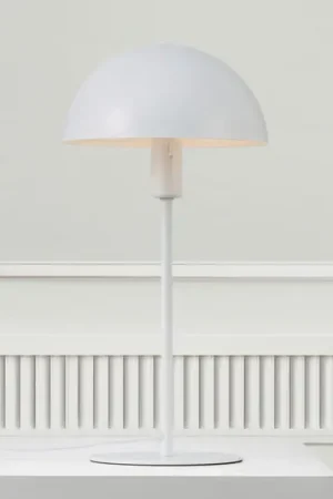 Spedizione Espresso Lampada da tavolo Ellen 20, bianco, metallo, portalampada E14