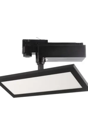 Ultimissimo Modello Pannello LED TRACK LIGHT, nero, trifase, 3.000 K, on/off