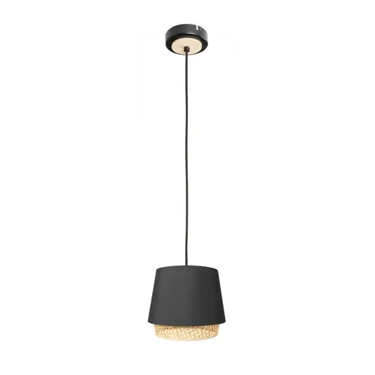 Lindby Ananya lampada a sospensione a luce singola in metallo e legno Economico