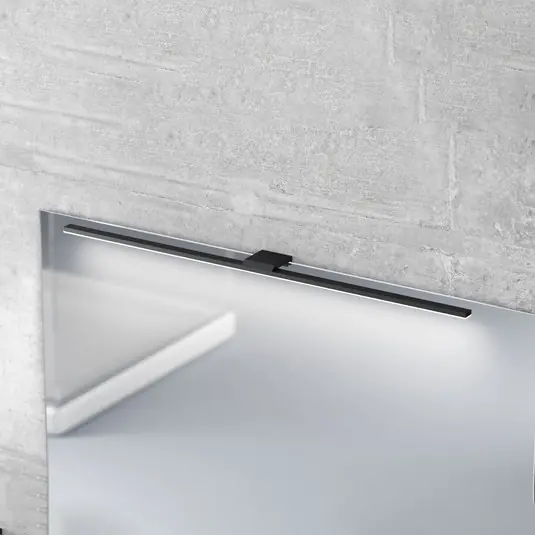 Pagamento Sicuro Luce per specchio a LED Triga IP44 nero 80cm, 3.000K