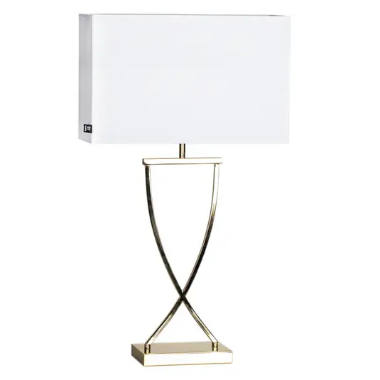 Offerta Limitata By Rydéns Lampada da tavolo Omega ottone/bianco altezza 69cm