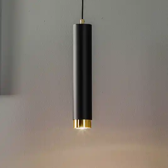 Lampada a sospensione Kumo lunga nera/oro 1 luce Economico