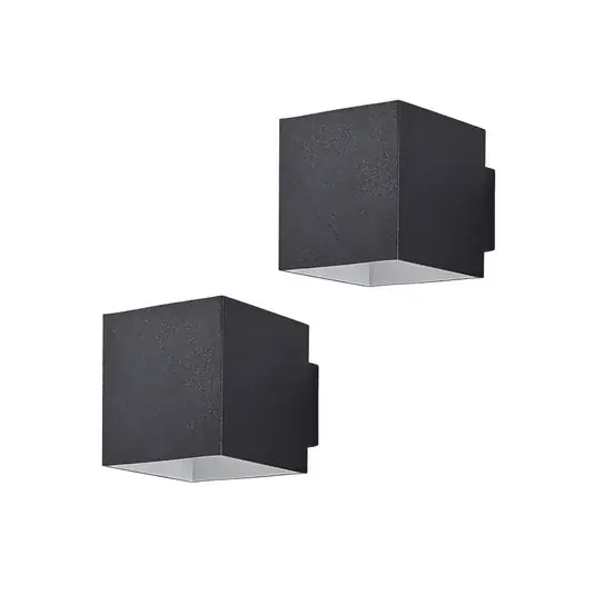 Compra Online Arcchio applique Zuzana, set da 2, nero, G9, larghezza 10 cm