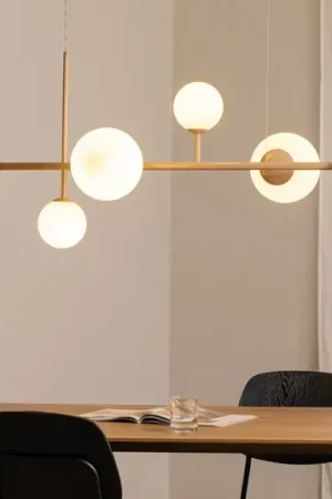 Compra Online Lampada a sospensione Joel, beige/bianco, 6 luci