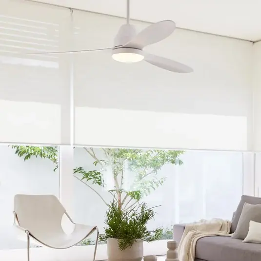 Nuova Collezione Ventilatore da soffitto Beacon con luce Whitehaven bianco silenzioso