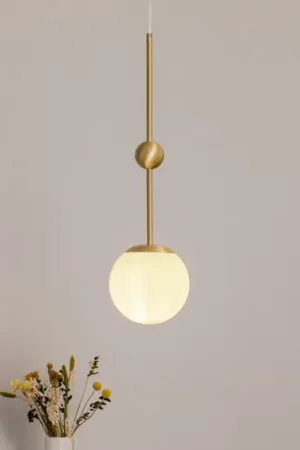 Offerta Speciale Lampada a sospensione Joel, ottone/bianco, a una luce