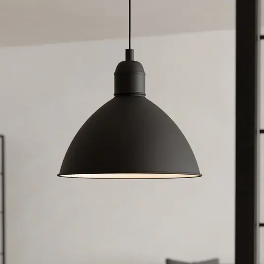 Lampada a sospensione vintage Priddy, 1 luce, nero Più Venduto