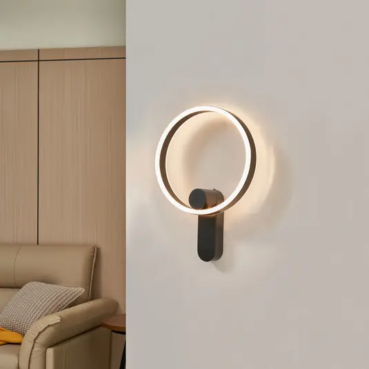 Ultimissimo Modello Lucande Applique a LED Yekta, diretta, nera, dimmerabile