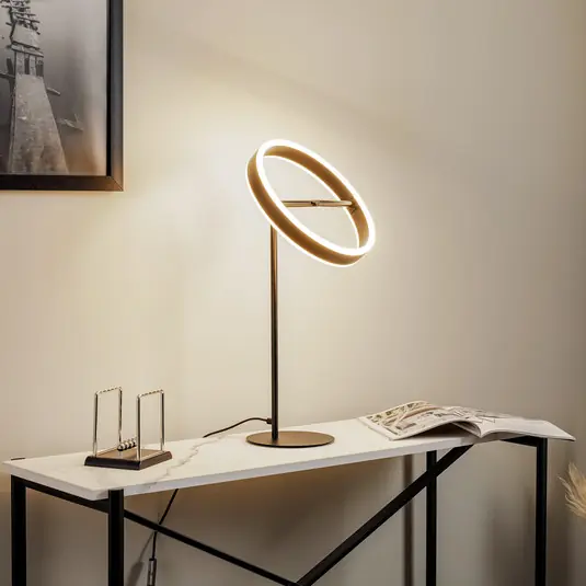 Compra Online Lucande Lampada LED da tavolo Yekta, nera, 59 cm, dimmerabile