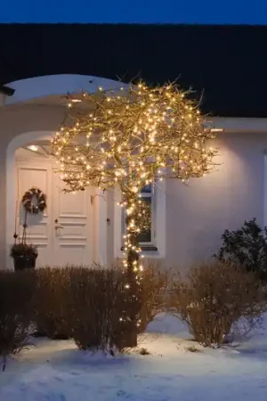 Catena luminosa LED Micro, 80 luci nero/ambra Promozione Esclusiva